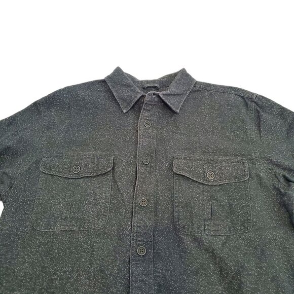 Freedom Foundry Mens Cotton Button-Up Pocket Green Shirt Large - Picture 2 of 9